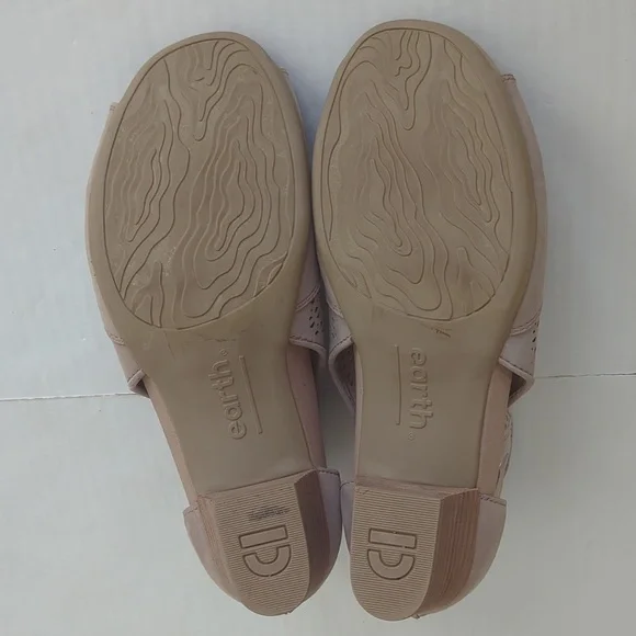 Earth Ivy Sahara Open Toe Leather Shooties 9W Tan - Picture 16 of 16